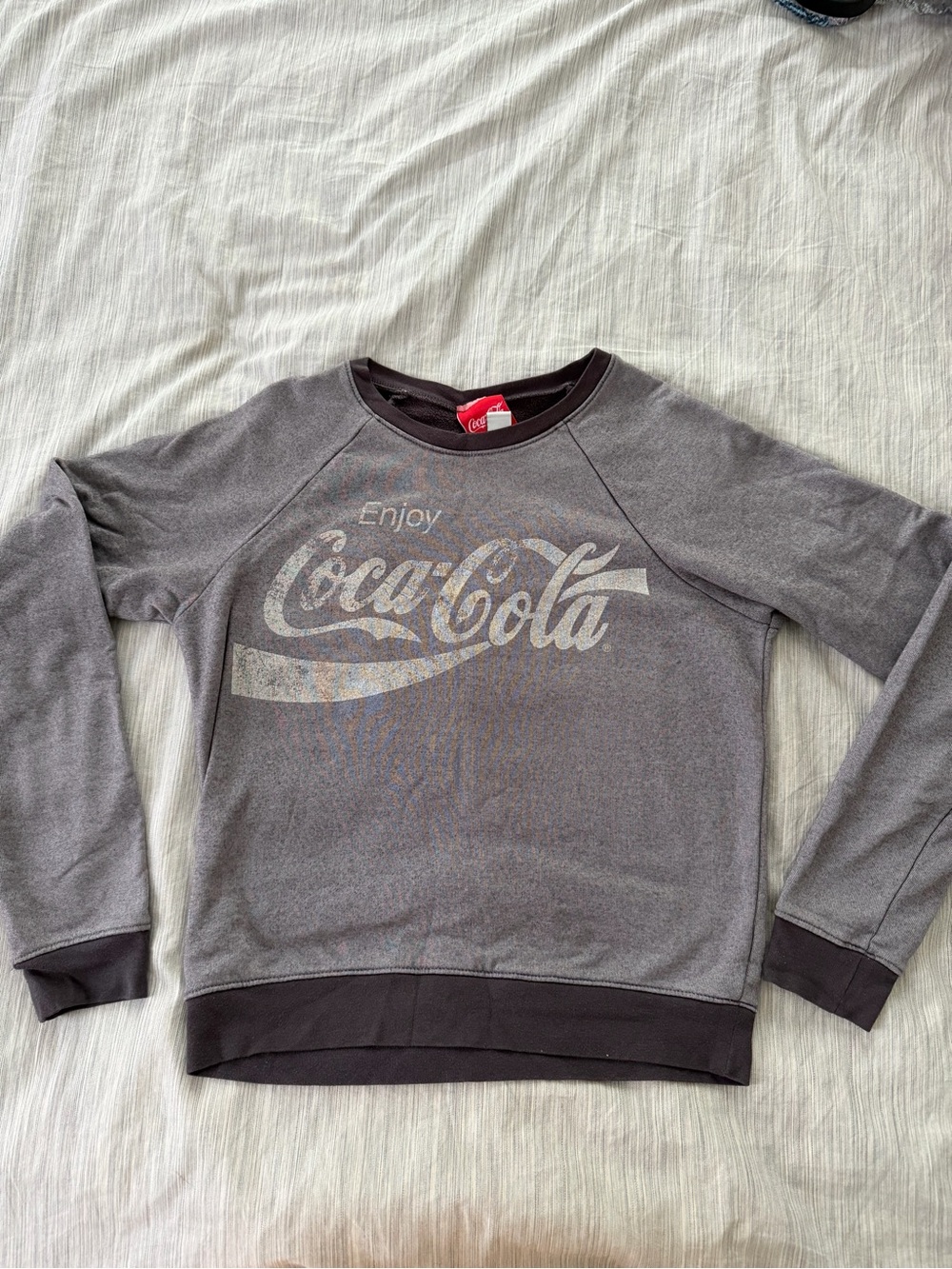 Coca-Cola Red Tag on Gray Crewneck